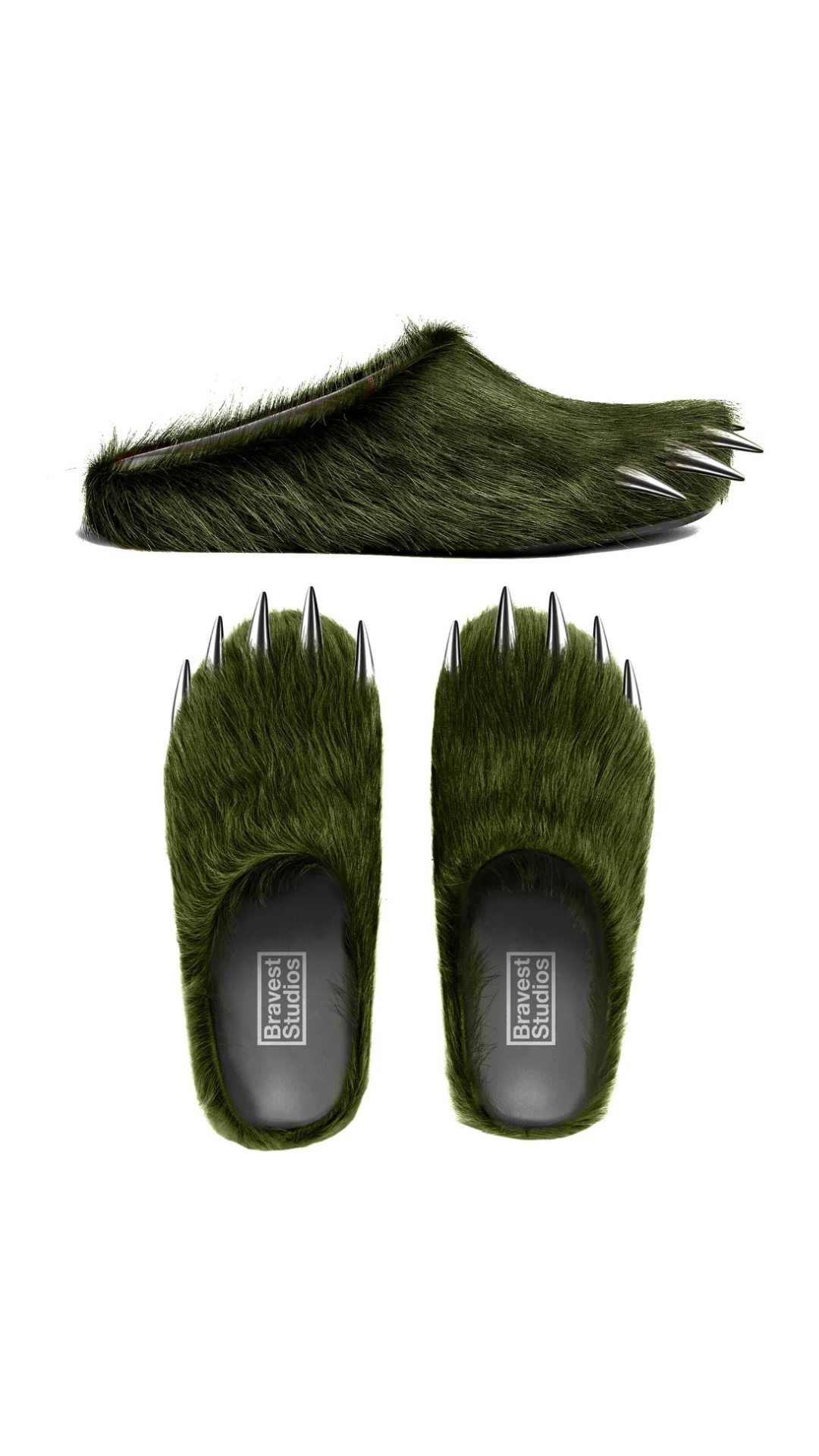 国内で当店のみ Bravest Studios - GREEN BEAR CLAW MULES BRAVEST STUDIOS GREEN BEAR CLAW MULES – Royalty DFW