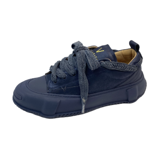 VALABASAS "VISION" NAVY LEATHER LOW TOP