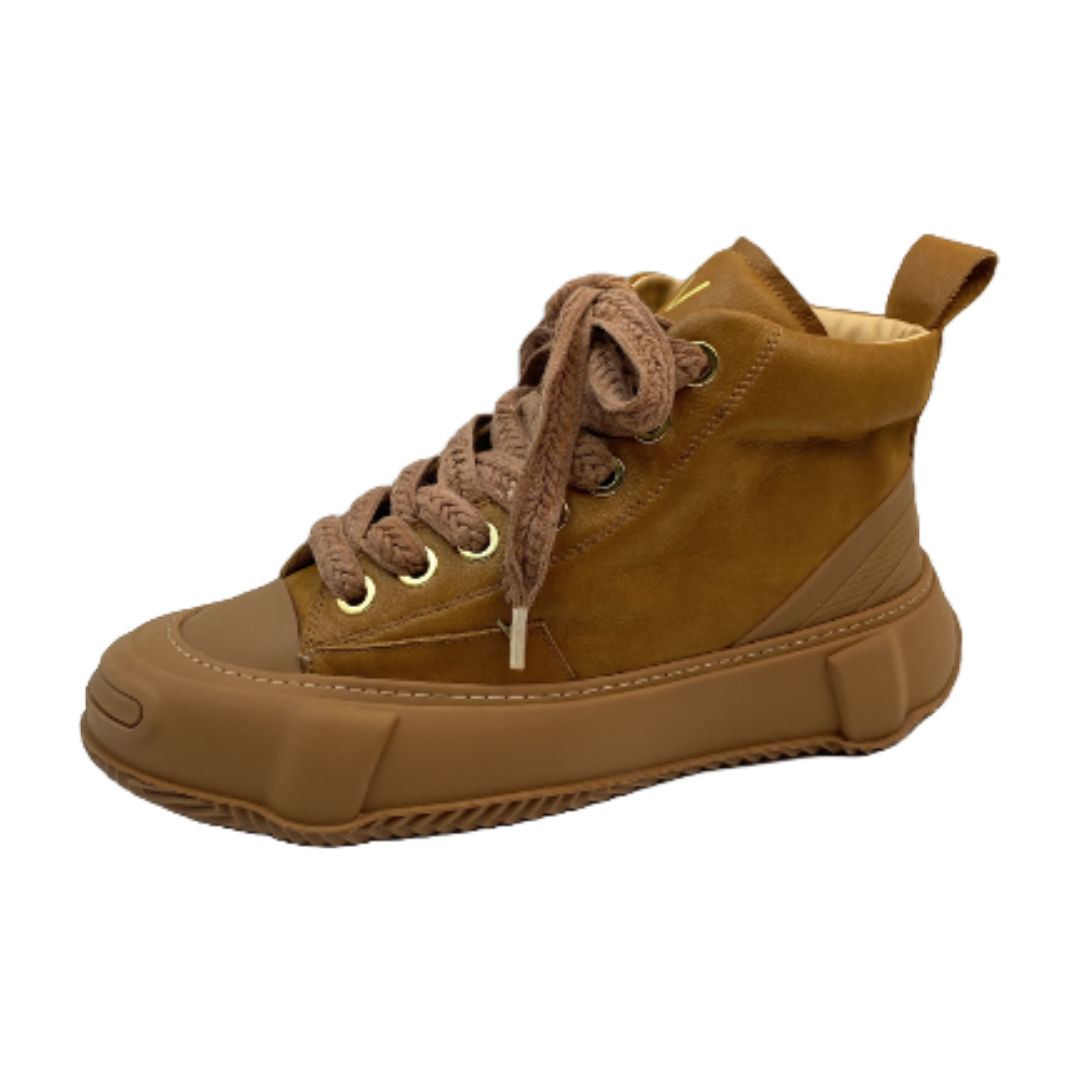 VALABASAS "VISION" BROWN LEATHER HIGH TOP