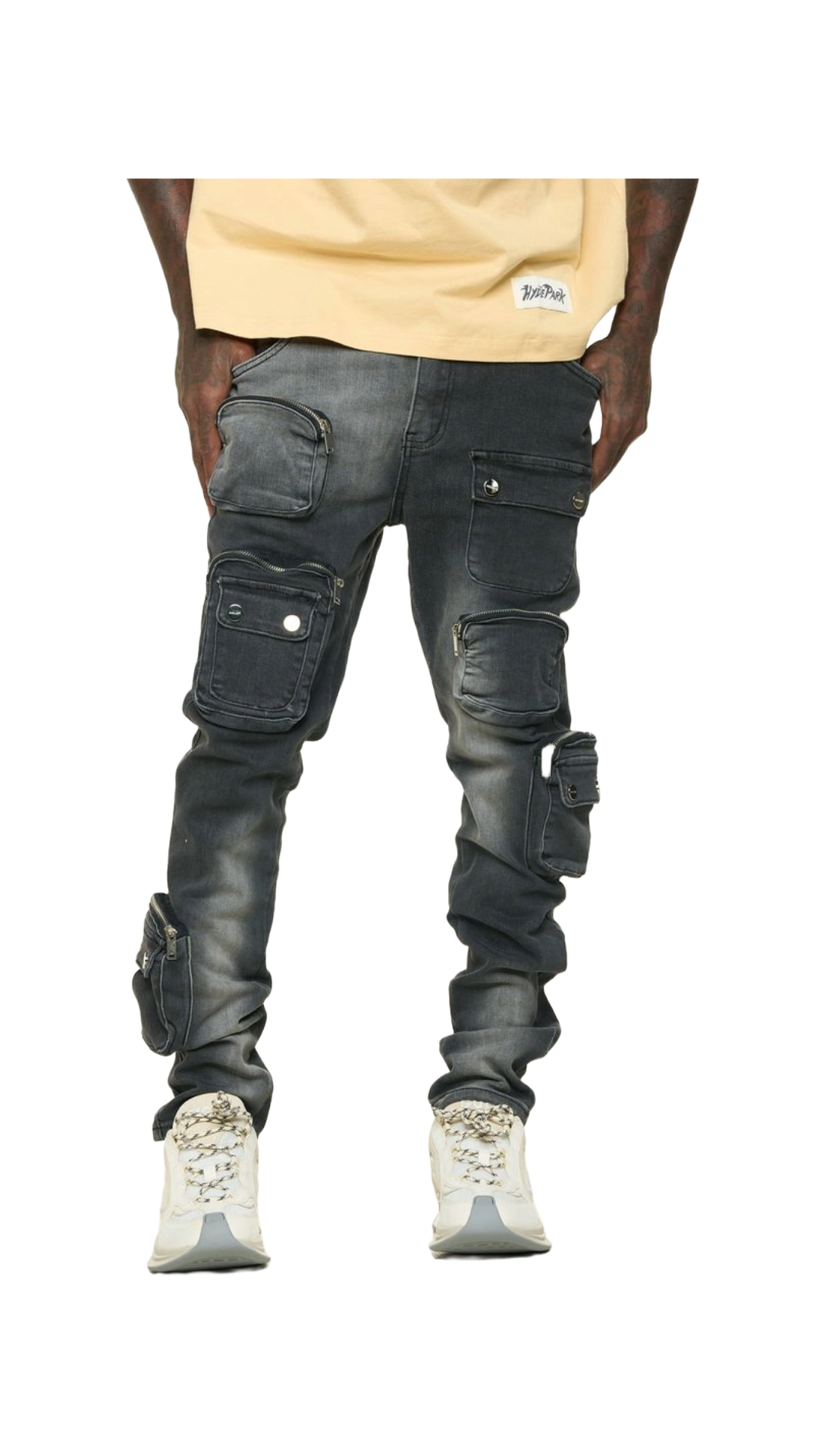 PHEELINGS "LUCID DREAMS" BLACK CARGO SKINNY DENIM
