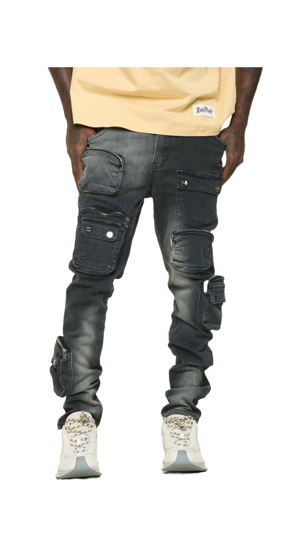 PHEELINGS "LUCID DREAMS" BLACK CARGO SKINNY DENIM