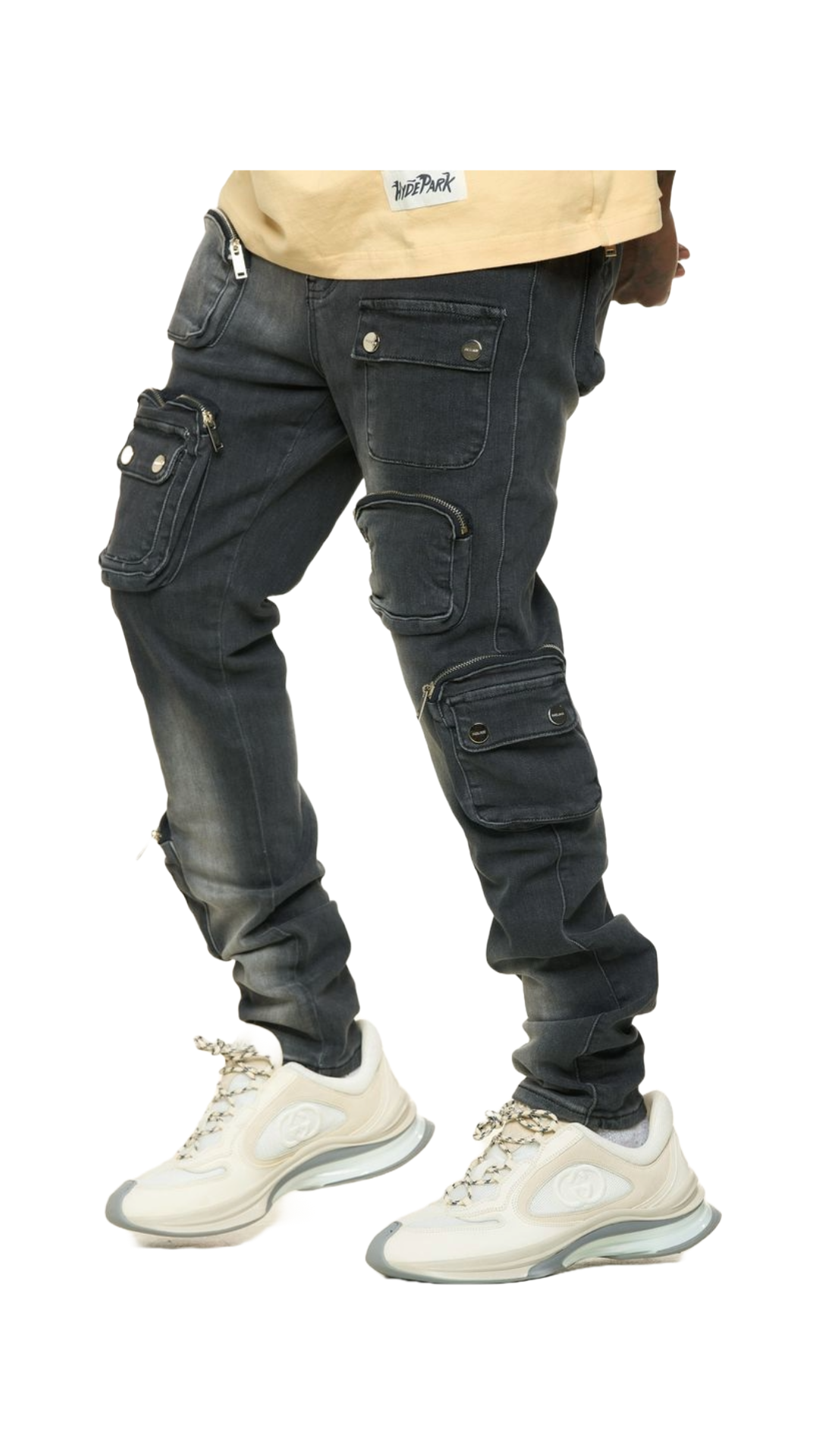 PHEELINGS "LUCID DREAMS" BLACK CARGO SKINNY DENIM