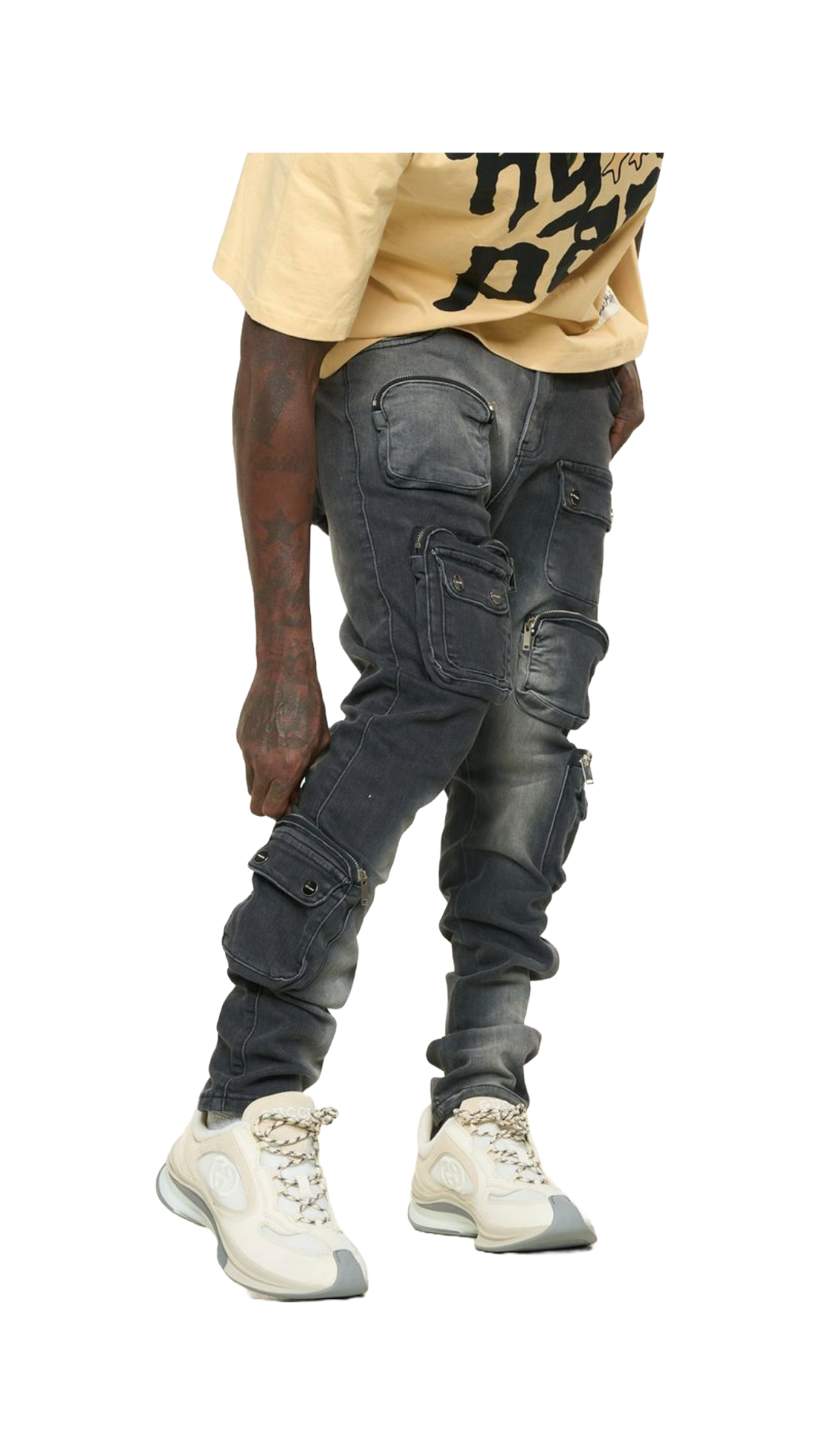 PHEELINGS "LUCID DREAMS" BLACK CARGO SKINNY DENIM