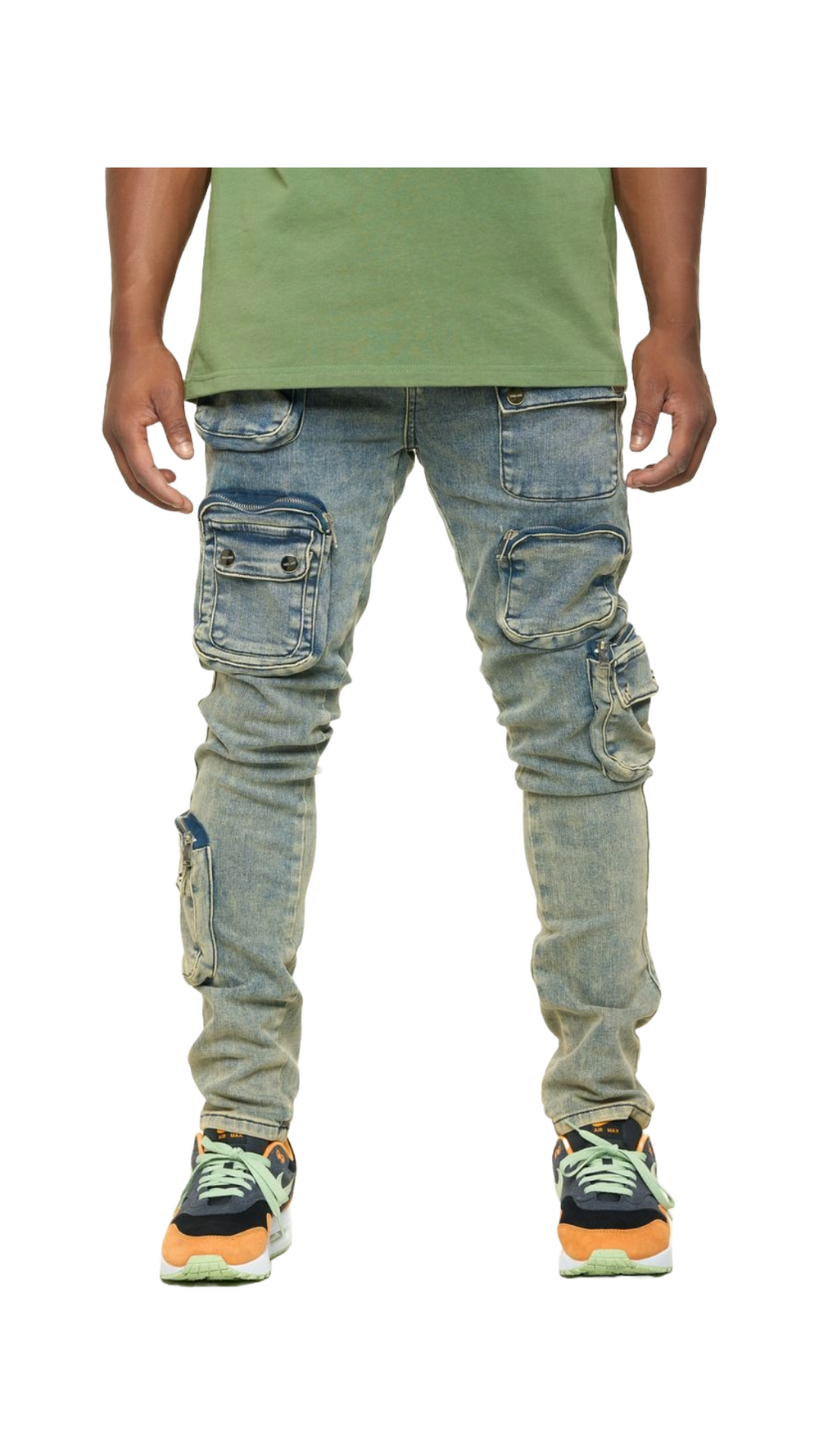 PHEELINGS "LUCID DREAMS" SAND CARGO SKINNY DENIM