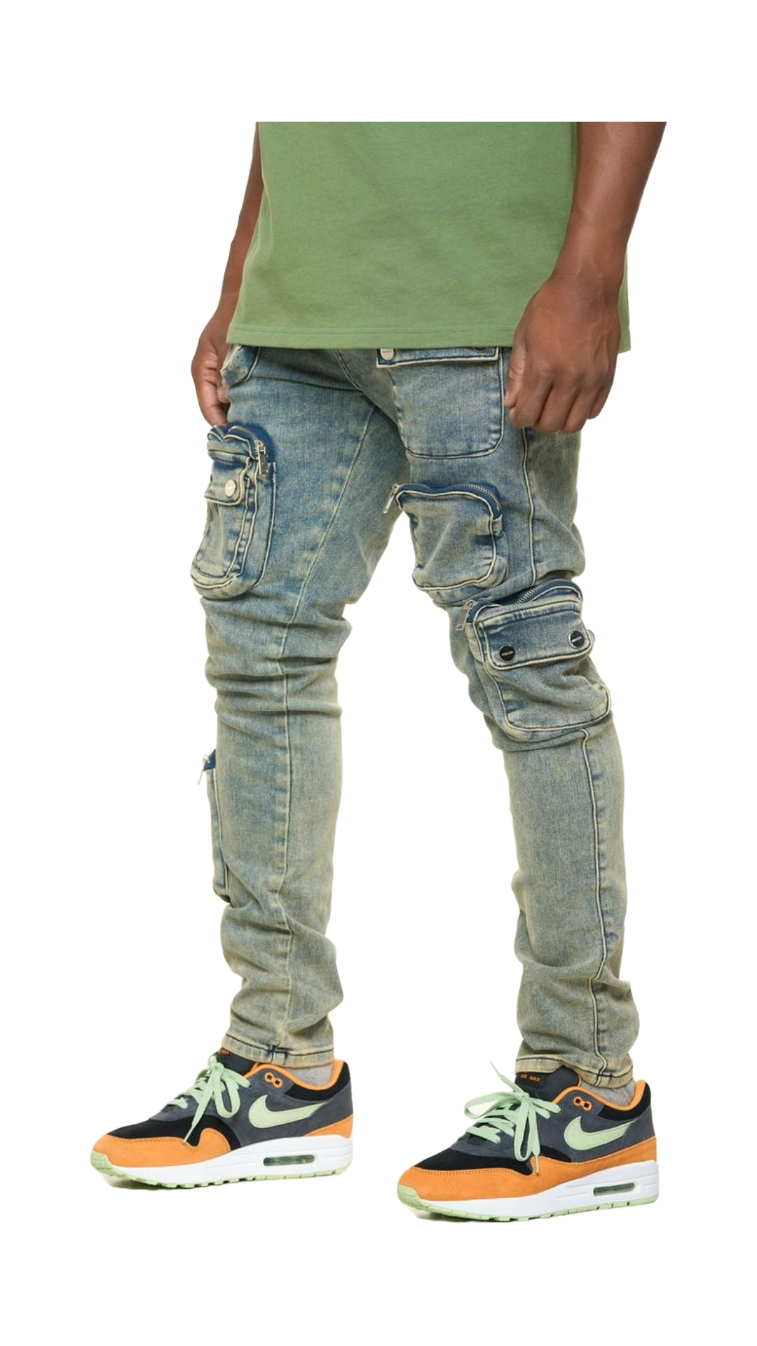 PHEELINGS "LUCID DREAMS" SAND CARGO SKINNY DENIM