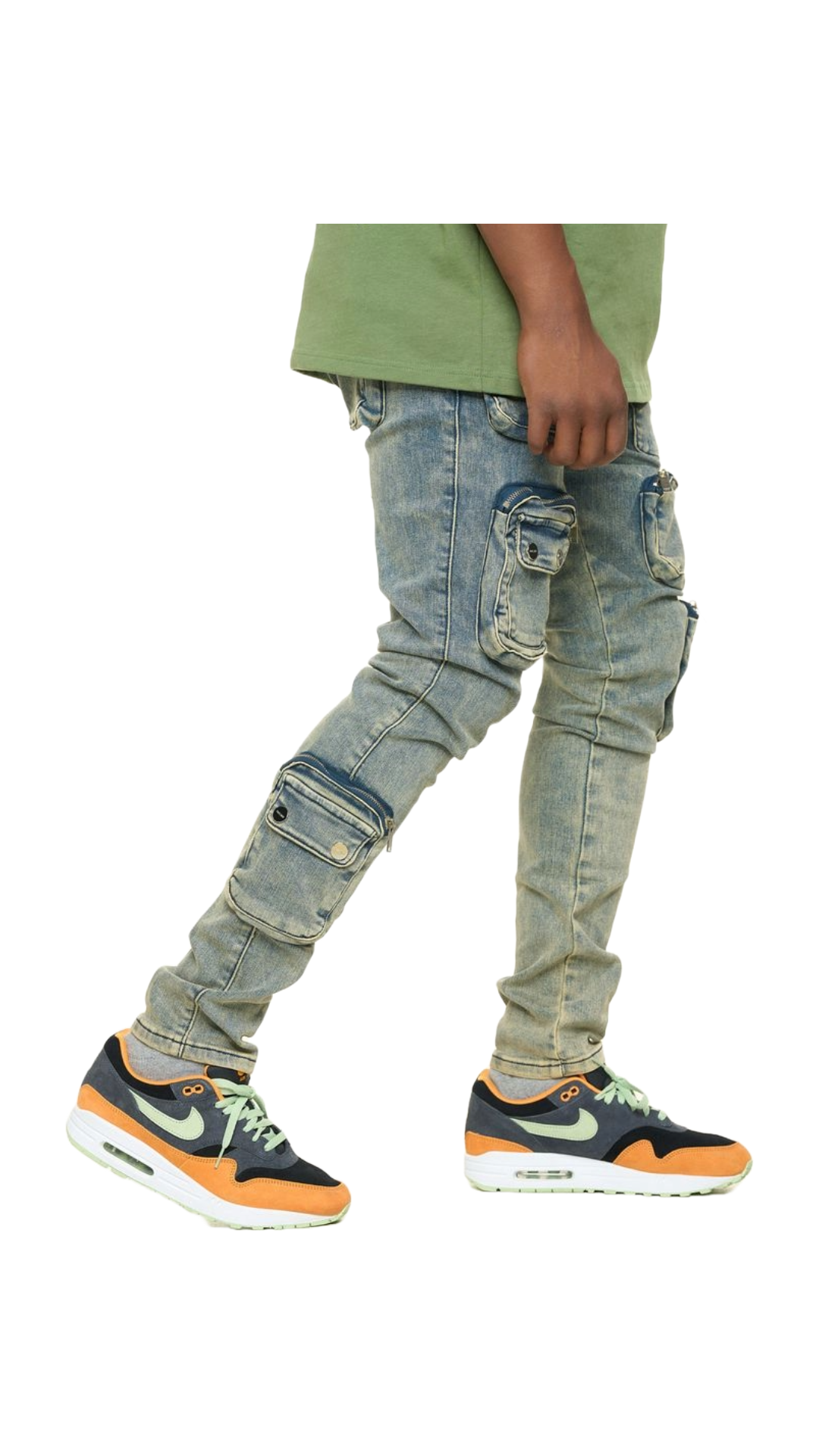 PHEELINGS "LUCID DREAMS" SAND CARGO SKINNY DENIM