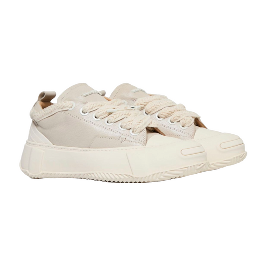 VALABASAS "VISION" BONE WHITE LEATHER LOW TOP