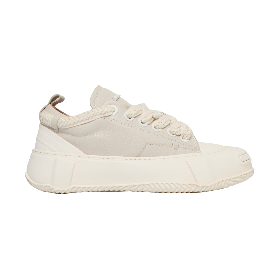 VALABASAS "VISION" BONE WHITE LEATHER LOW TOP