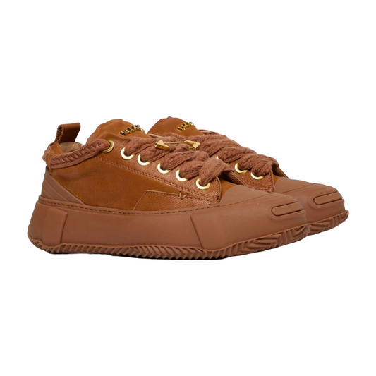 VALABASAS "VISION" CAMEL LEATHER LOW TOP