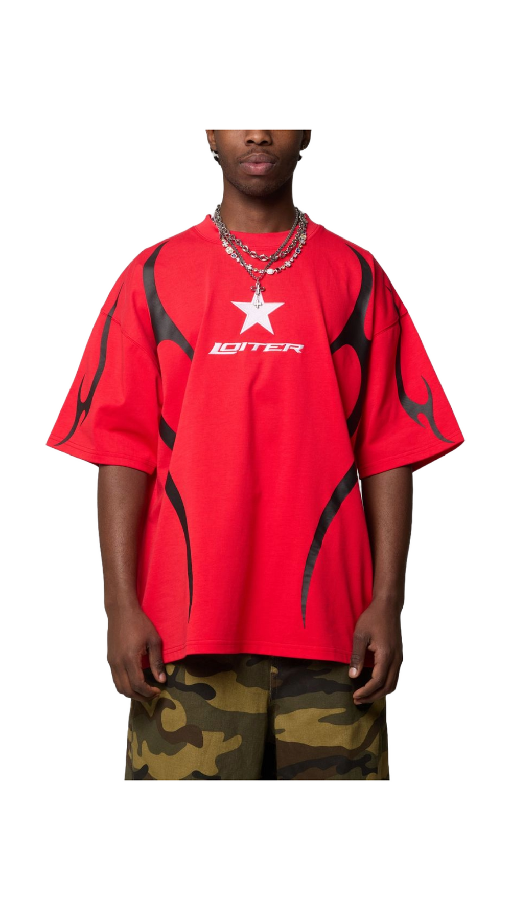 LOITER TRACKSTAR TEE (RED)