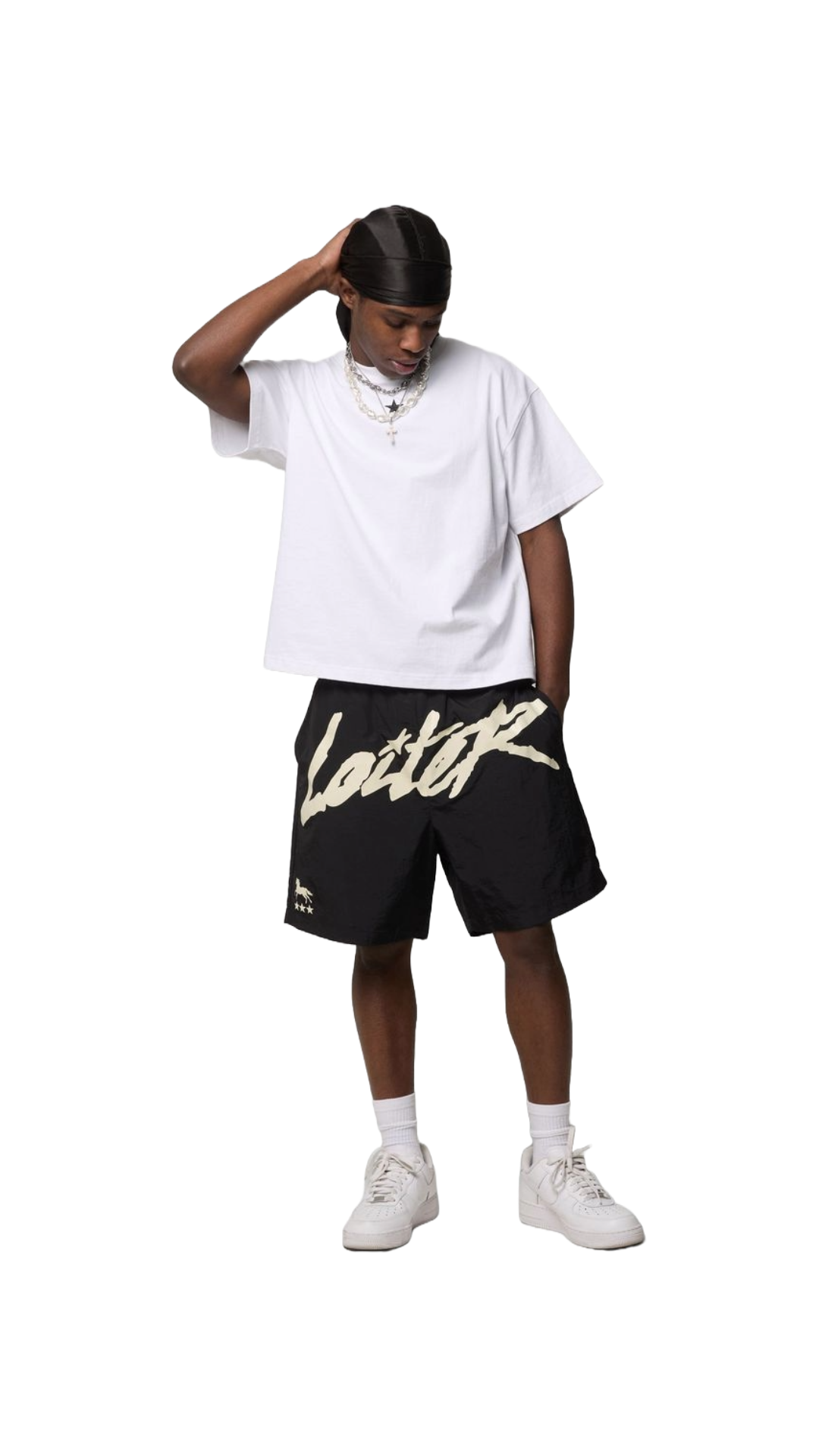 LOITER RODEO SHORTS (BLACK)
