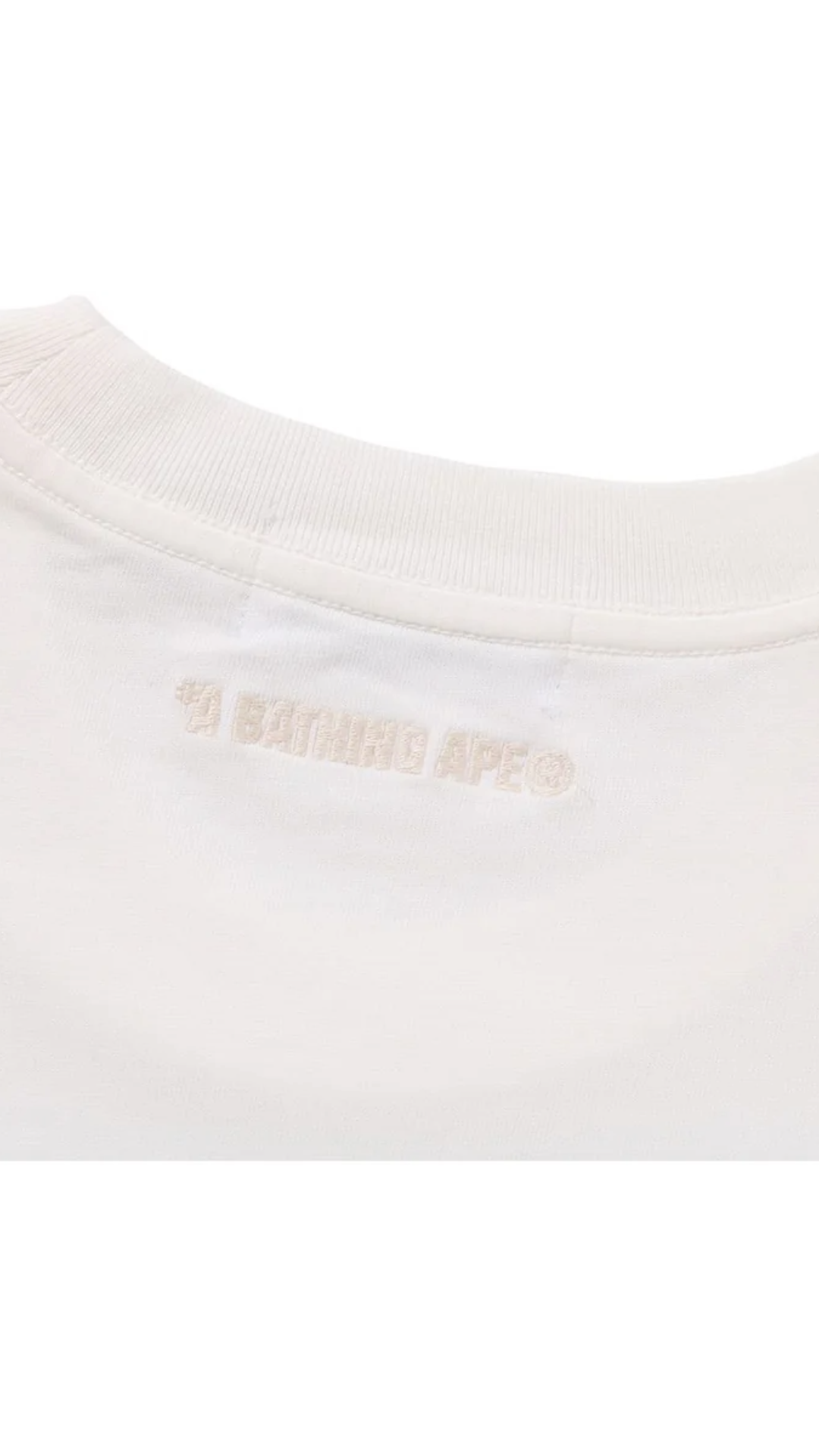 BAPE GARMENT DYE RHINESTONE TEE (WHITE)
