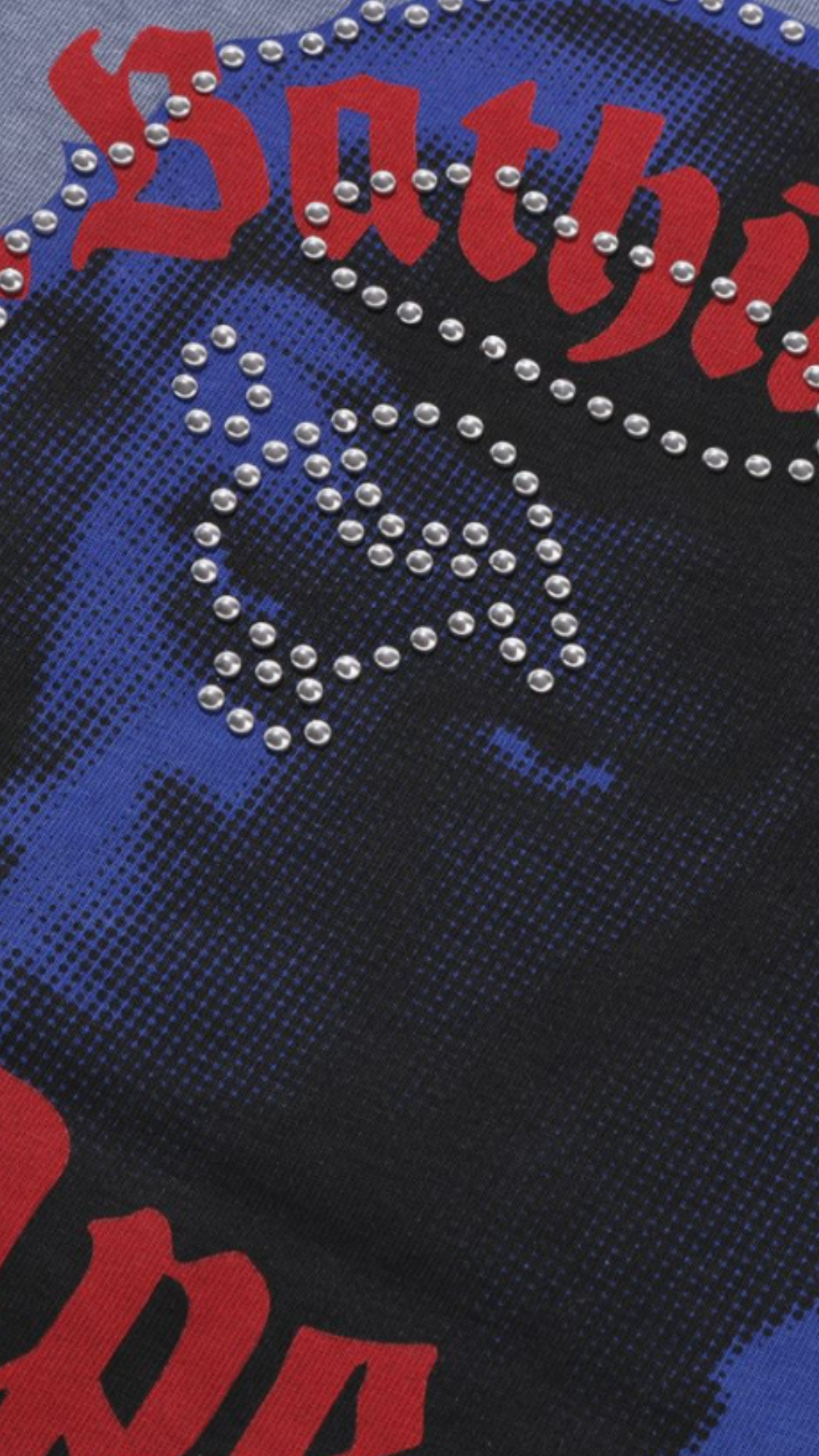 BAPE GARMENT DYE RHINESTONE TEE (CHARCOAL)