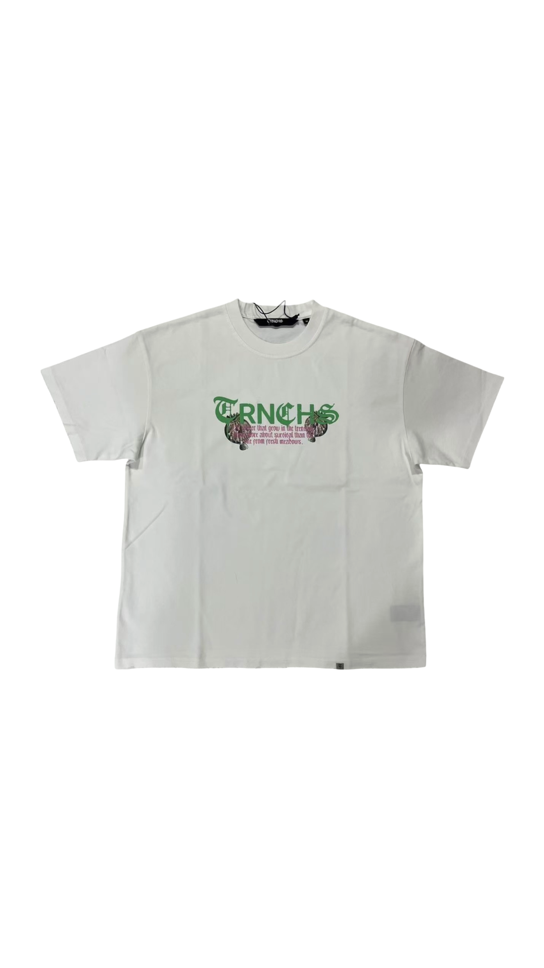 TRNCHS "FLOWERS" WHITE TEE