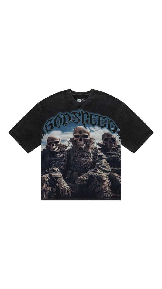GODSPEED SQUADRON TEE (BLACK WASH)