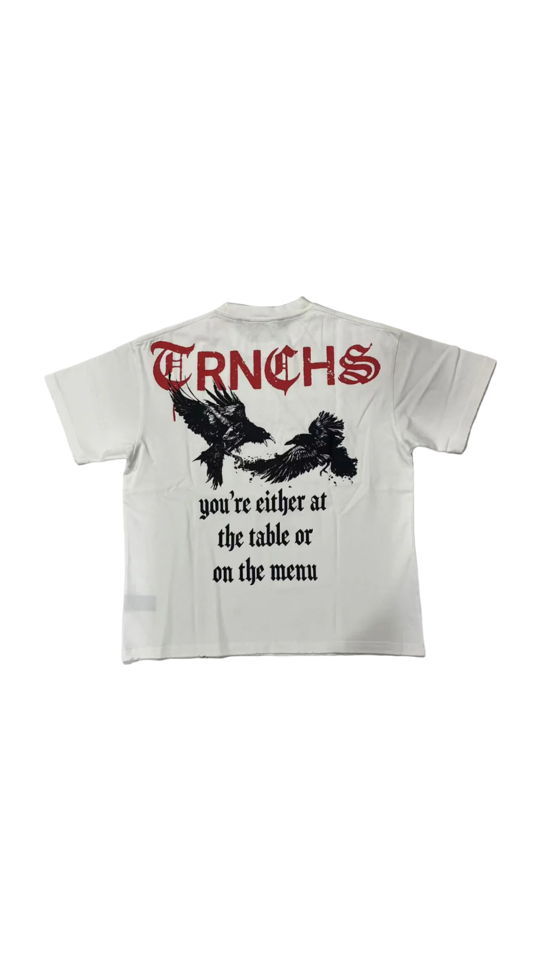 TRNCHS "BLACK RAVEN & SKULL" WHITE TEE