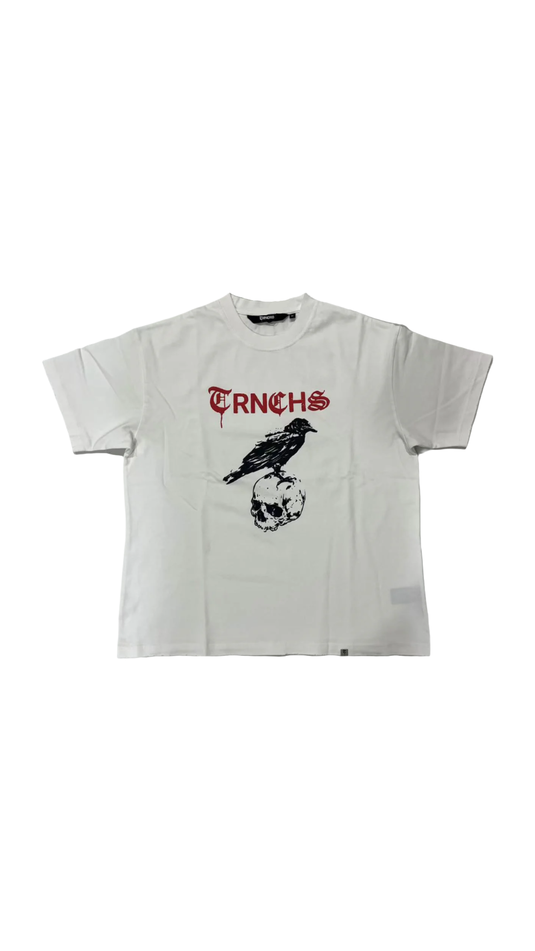 TRNCHS "BLACK RAVEN & SKULL" WHITE TEE