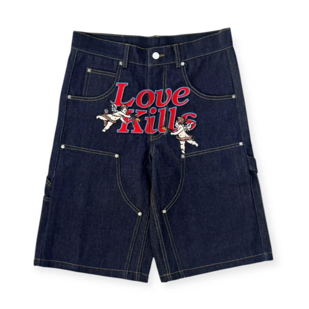LOVEKILLS ANGEL SHORTS (DENIM BLUE)