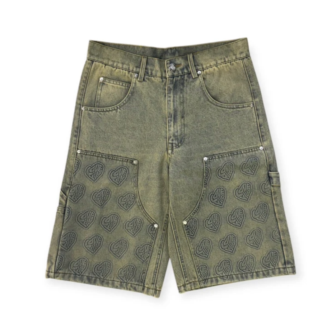 LOVEKILLS EMBOSSED SHORTS (SAND WASH)
