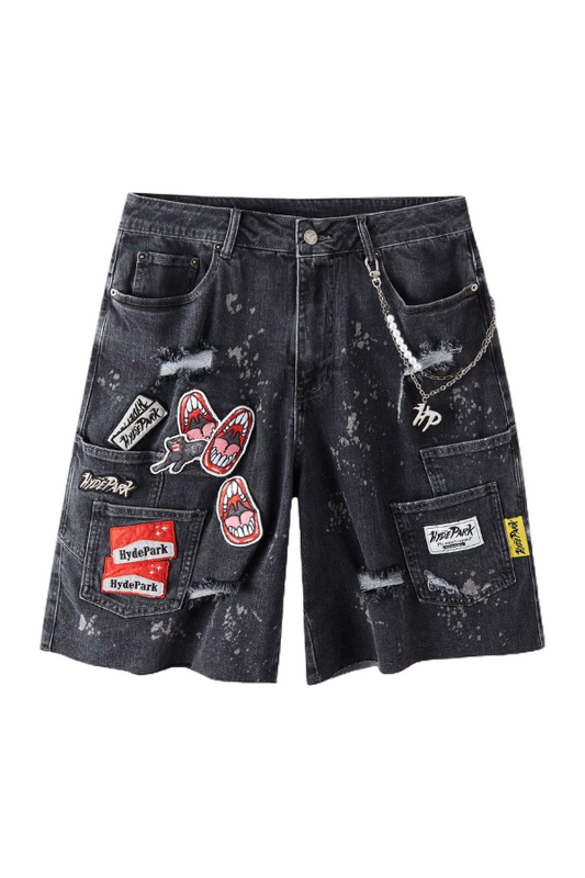 HP POCKETS EVERYWEAR DENIM SHORTS - BLACK