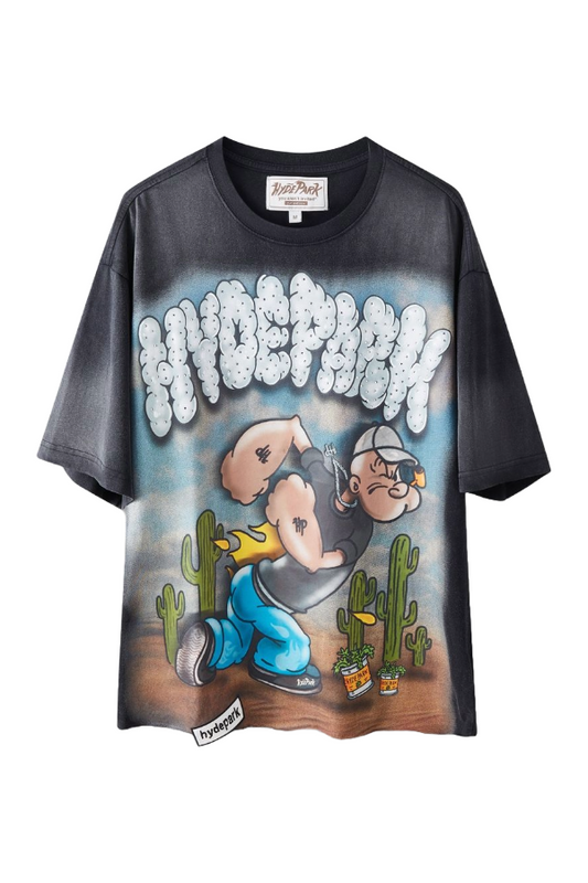 HP PUFFING SPINACH TEE - BLACK