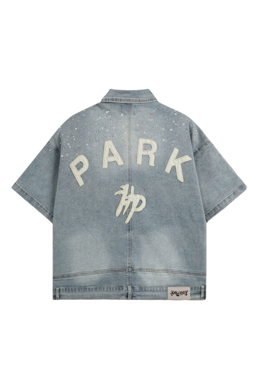 HP STUDDED PARK WORK SHIRT - BLUE