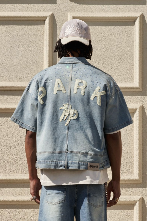 HP STUDDED PARK WORK SHIRT - BLUE