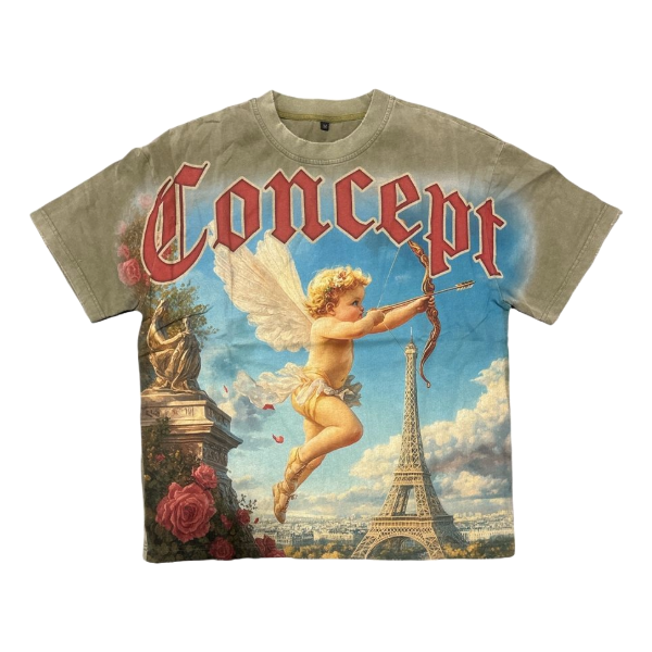 CONCEPT ANGEL TEE - OLIVE WASH