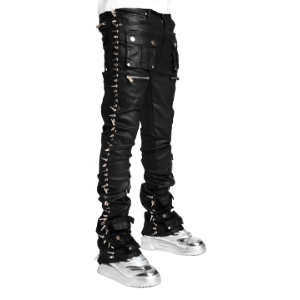 GUAPI OBSIDIAN BLACK WAX SPIKE DENIM