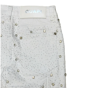 GUAPI WHITE EMBELLISHED STACKED DENIM