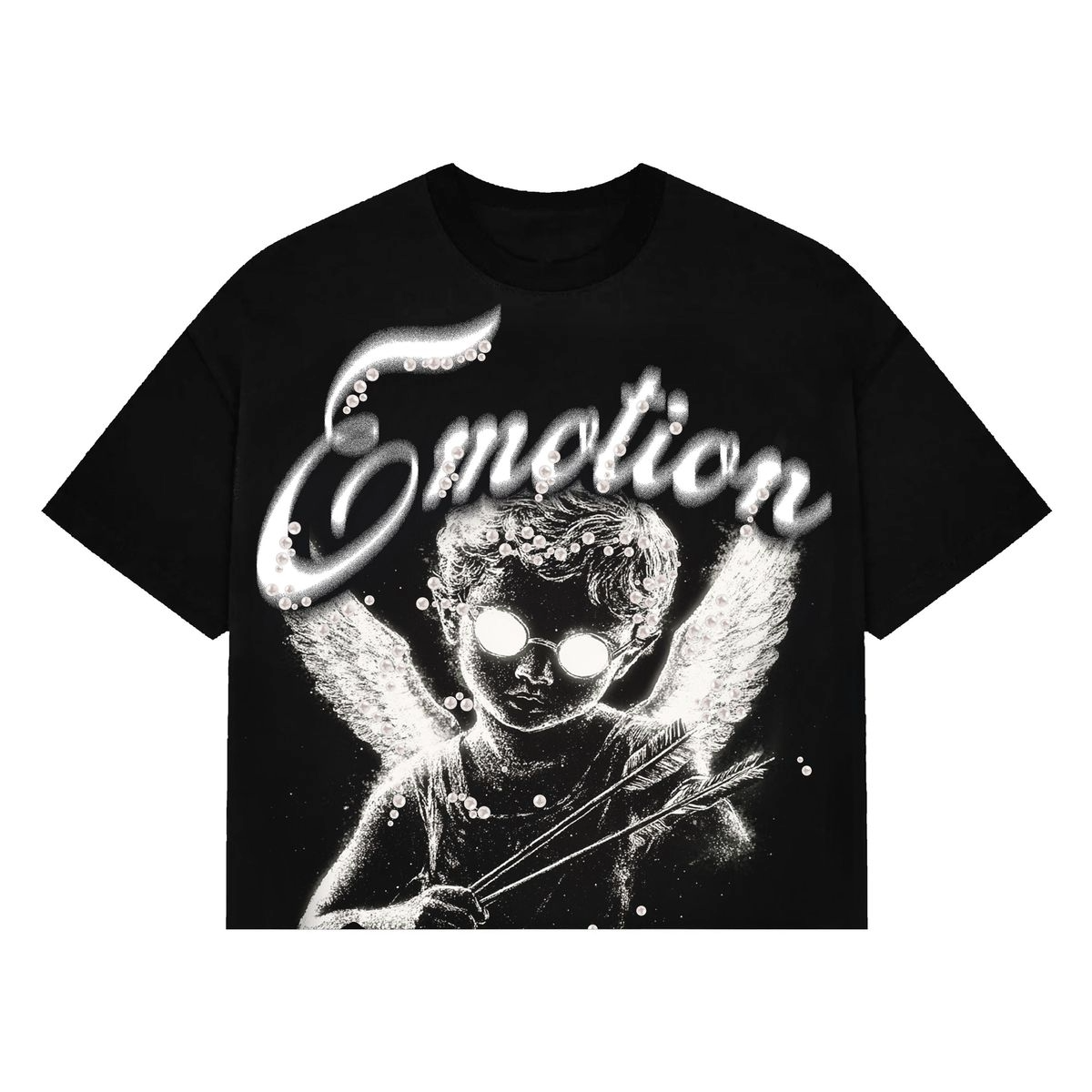 ME BLACK "PEARL" CROPPED TEE