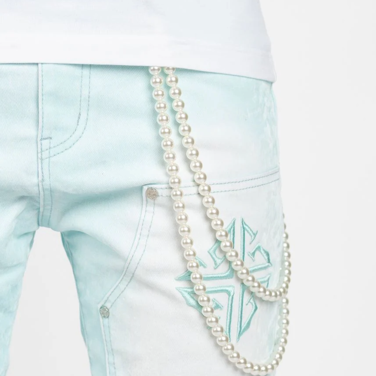 GUAPI VELVET TIFFANY CARPENTER STACKED DENIM