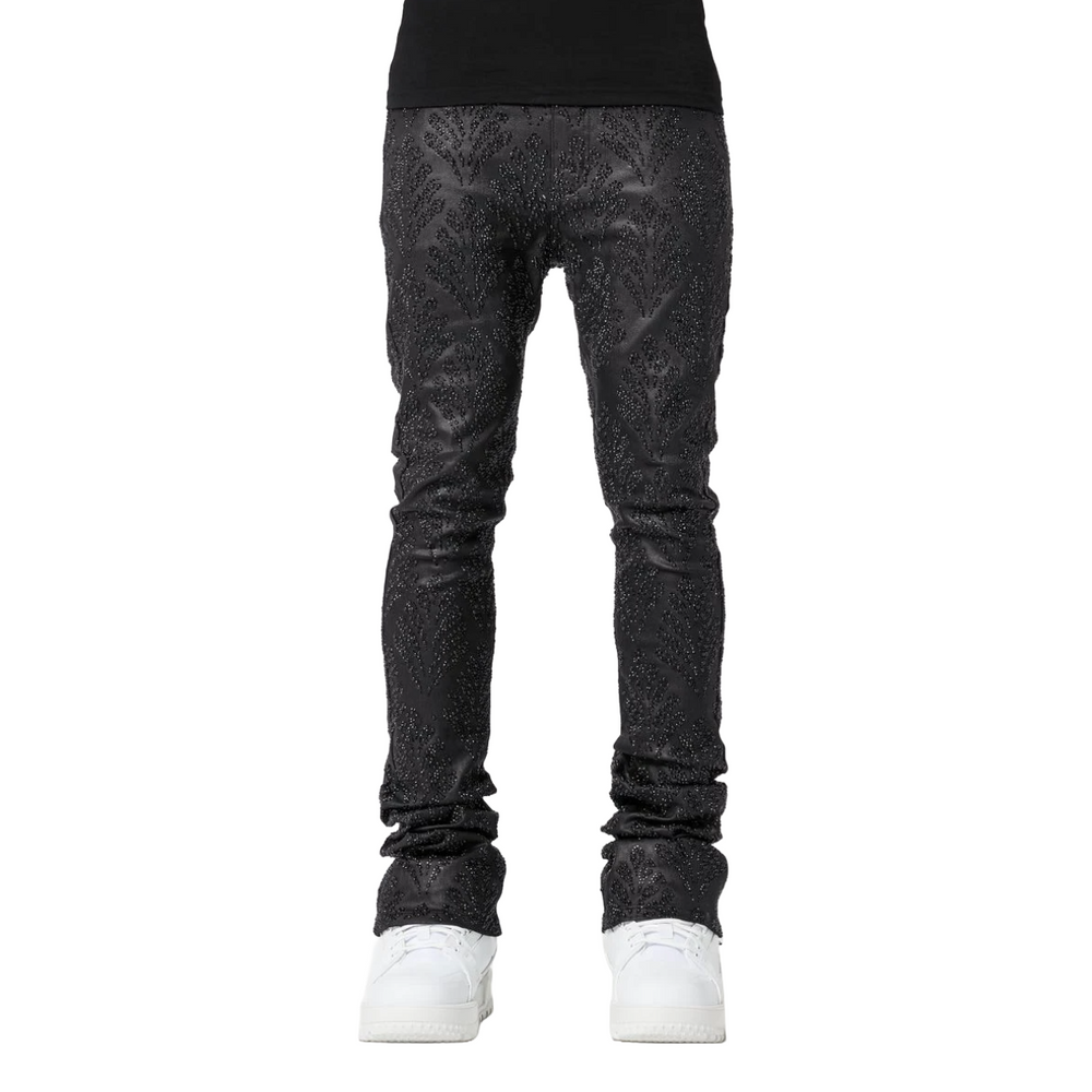 GUAPI OBSIDIAN BLACK EMBELLISHED DENIM V3