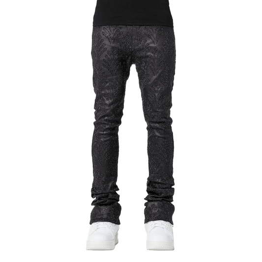 GUAPI OBSIDIAN BLACK EMBELLISHED DENIM V3