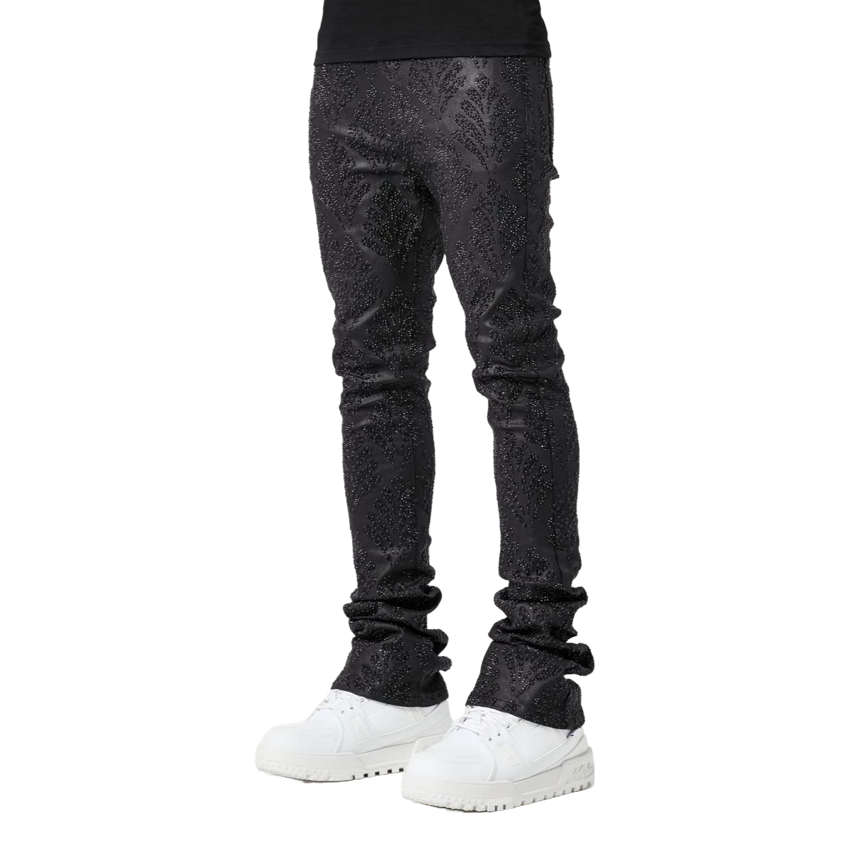 GUAPI OBSIDIAN BLACK EMBELLISHED DENIM V3