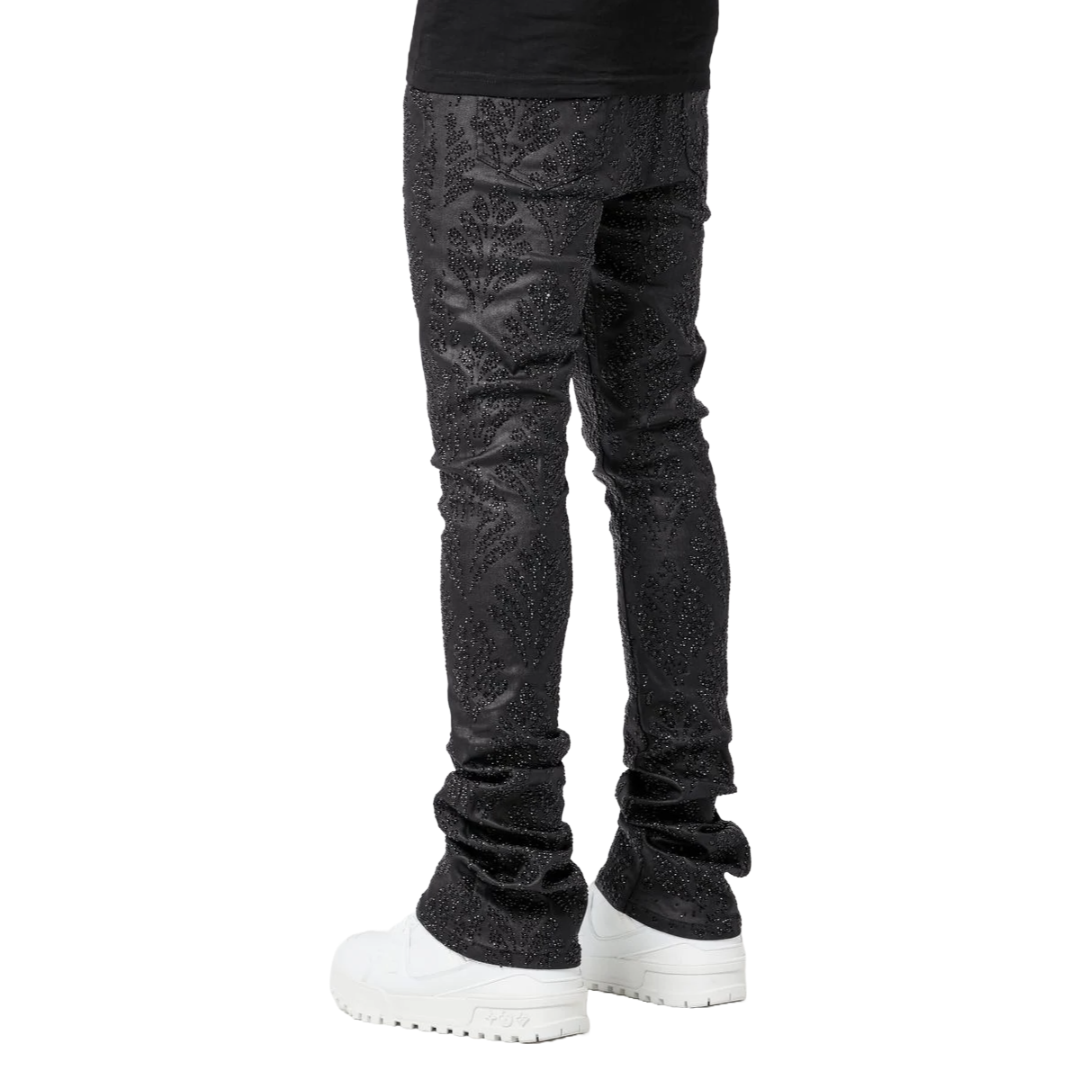 GUAPI OBSIDIAN BLACK EMBELLISHED DENIM V3