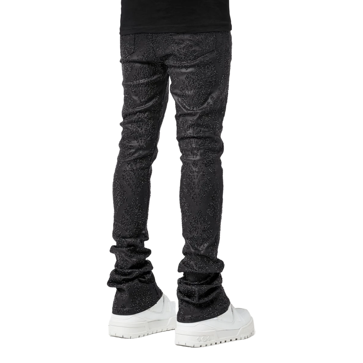 GUAPI OBSIDIAN BLACK EMBELLISHED DENIM V3