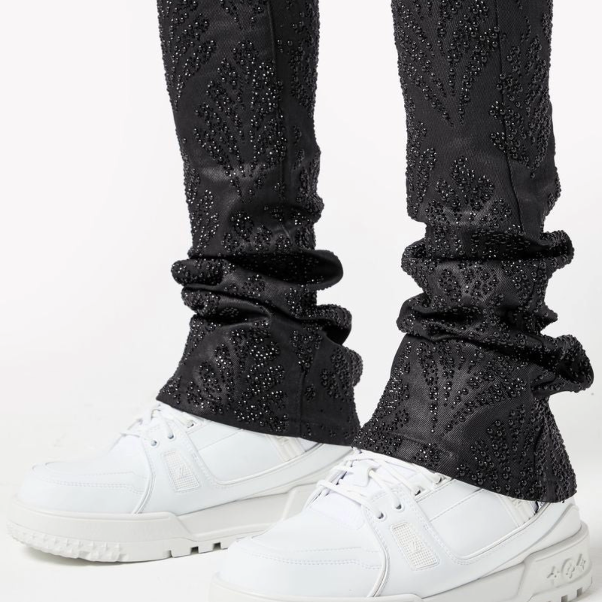 GUAPI OBSIDIAN BLACK EMBELLISHED DENIM V3