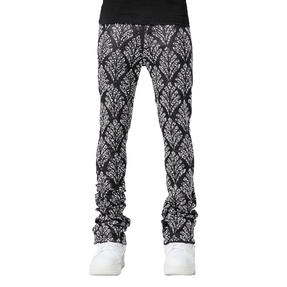 GUAPI OBSIDIAN BLACK EMBELLISHED DENIM