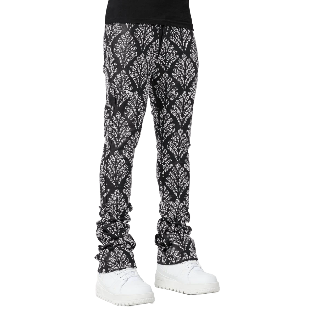 GUAPI OBSIDIAN BLACK EMBELLISHED DENIM