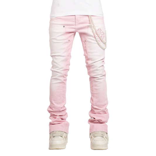 GUAPI VELVET PINK CARPENTER STACKED DENIM
