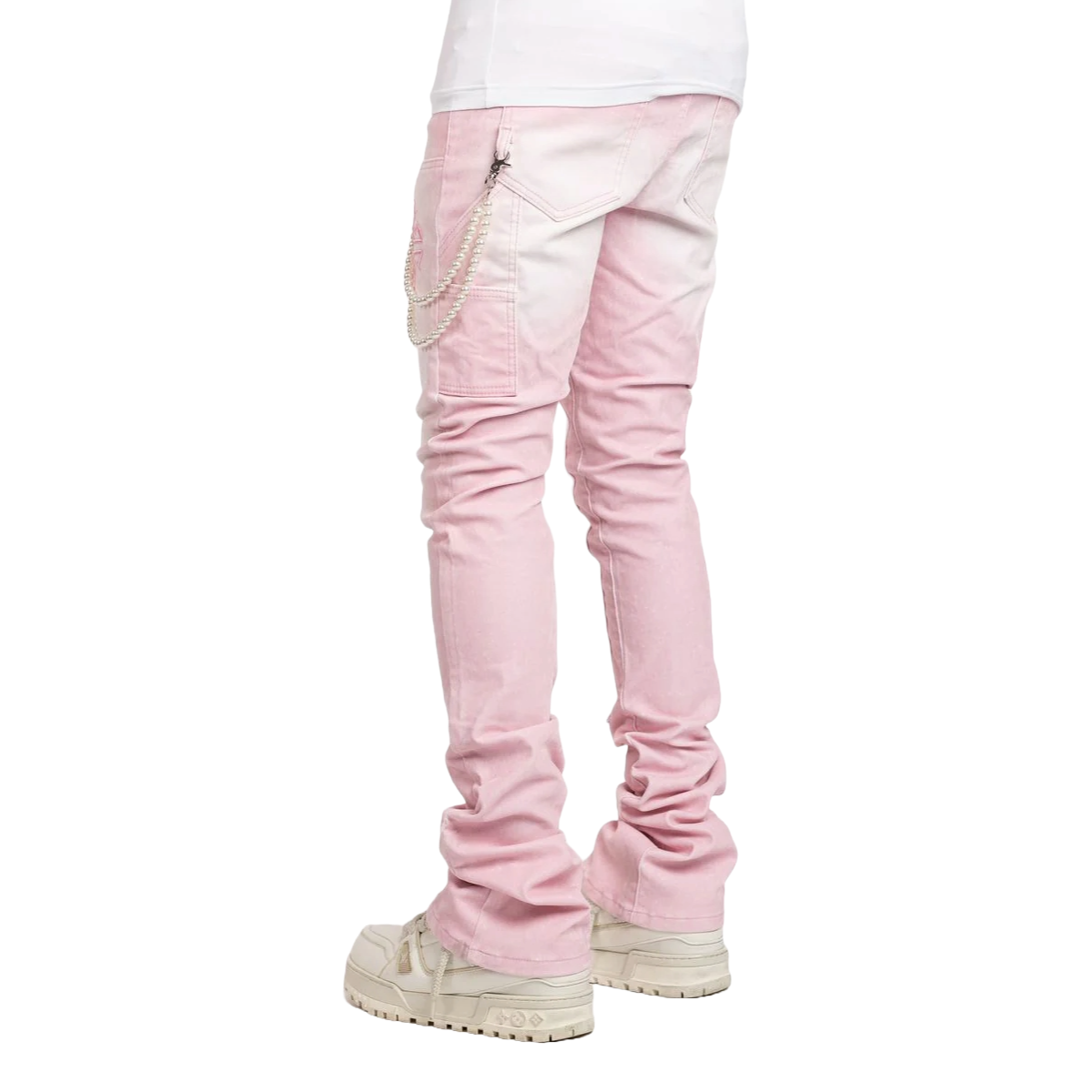 GUAPI VELVET PINK CARPENTER STACKED DENIM
