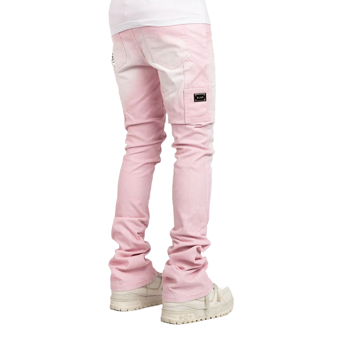 GUAPI VELVET PINK CARPENTER STACKED DENIM