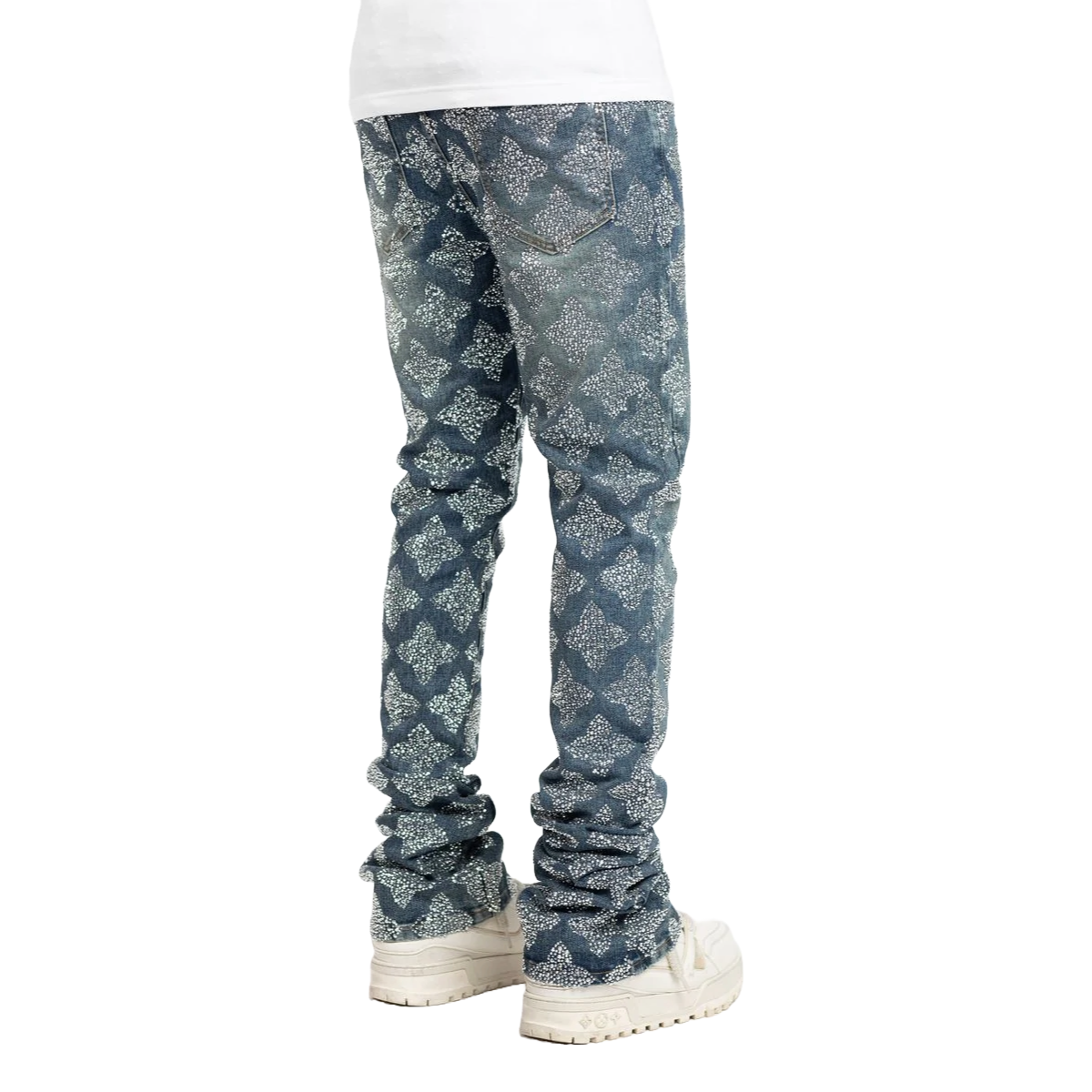 GUAPI VINTAGE BLUE EMBELLISHED DENIM