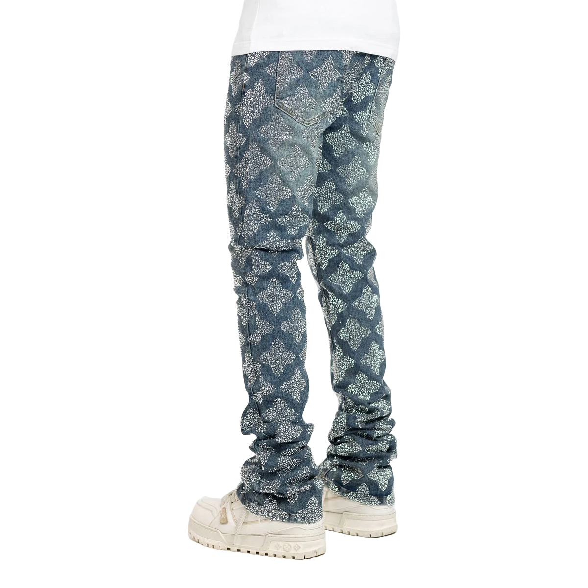 GUAPI VINTAGE BLUE EMBELLISHED DENIM