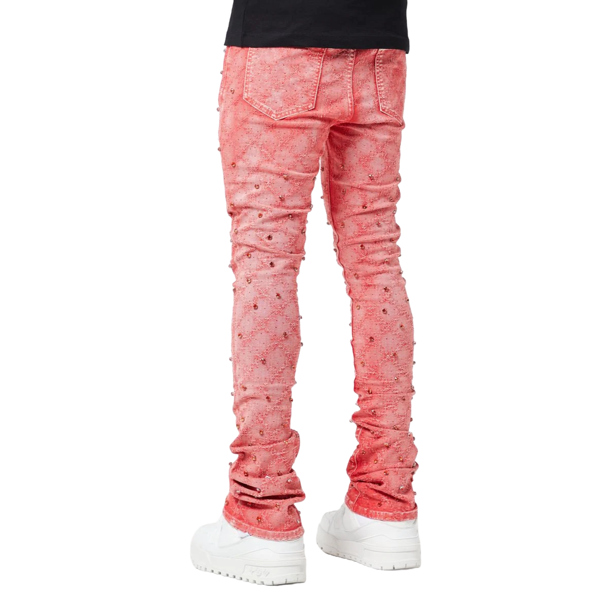 GUAPI VINTAGE RED EMBELLISHED DENIM