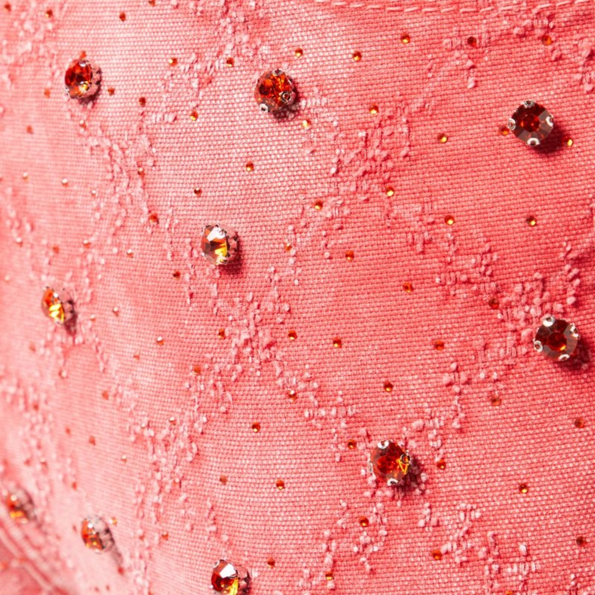 GUAPI VINTAGE RED EMBELLISHED DENIM