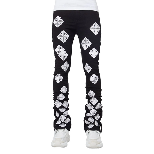 GUAPI GHOST ICON STACKED DENIM