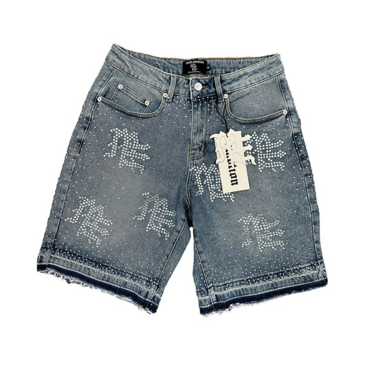 ME 'RHINESTONE' DENIM SHORTS