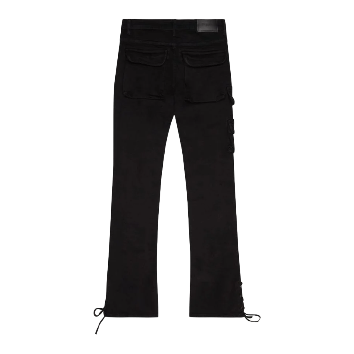 VALABASAS "NAVIGATOR" BLACK STACKED FLARE JEANS